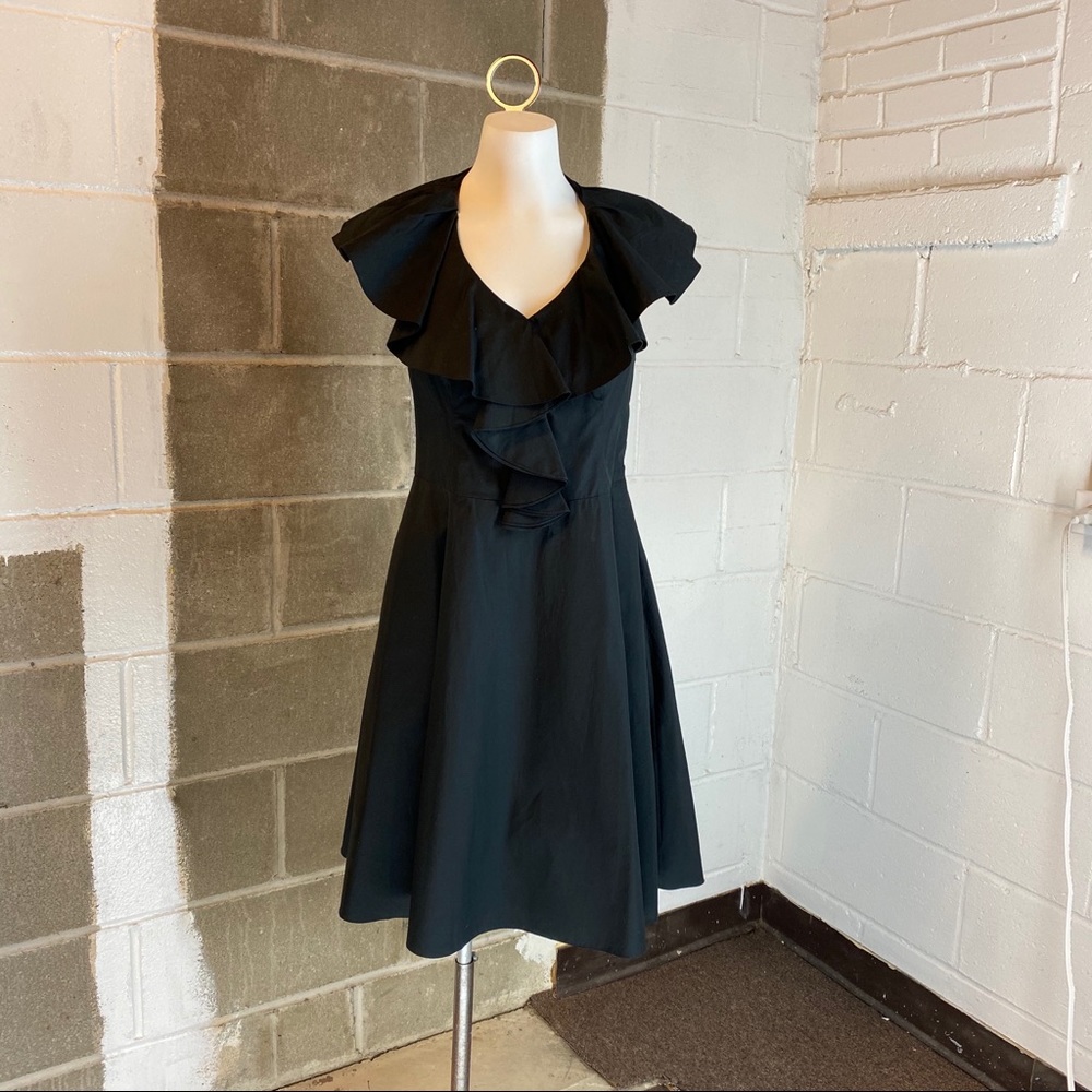 Ralph Lauren cotton ruffle backless dress